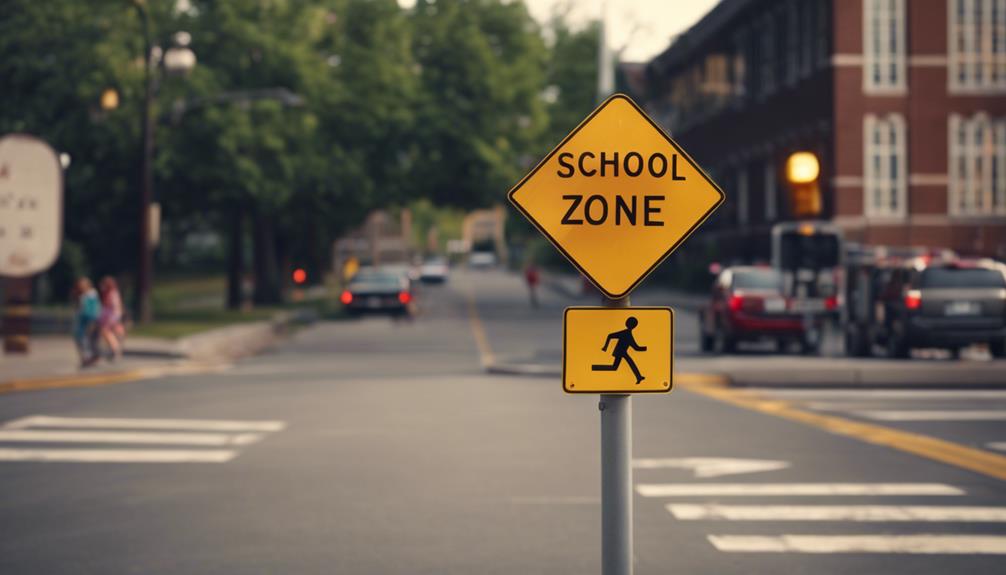 caution school zone ahead