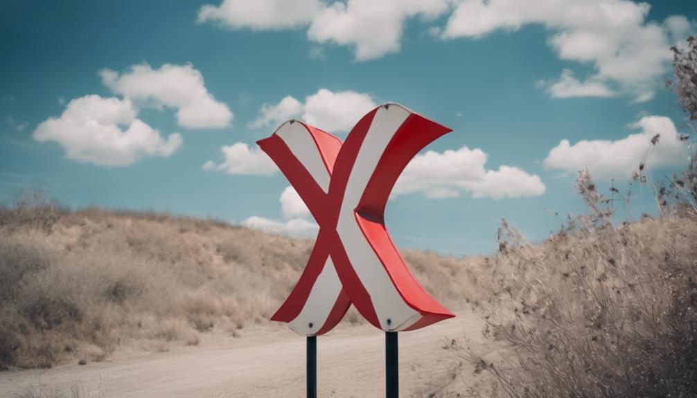 cross road sign shape