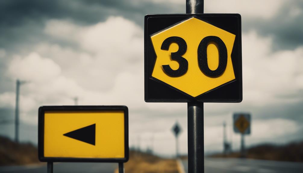 diamond shaped road signs