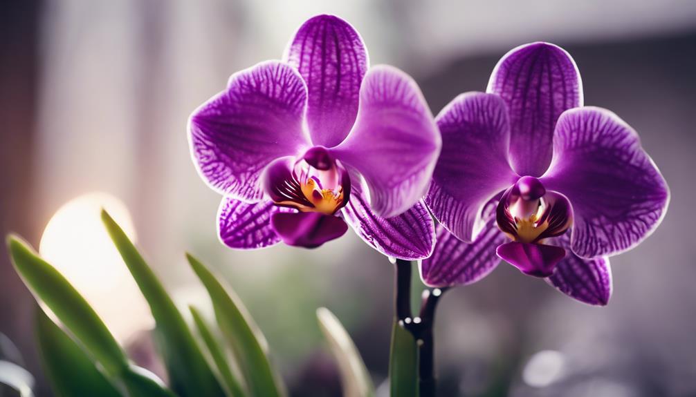 elegant purple orchid blooms