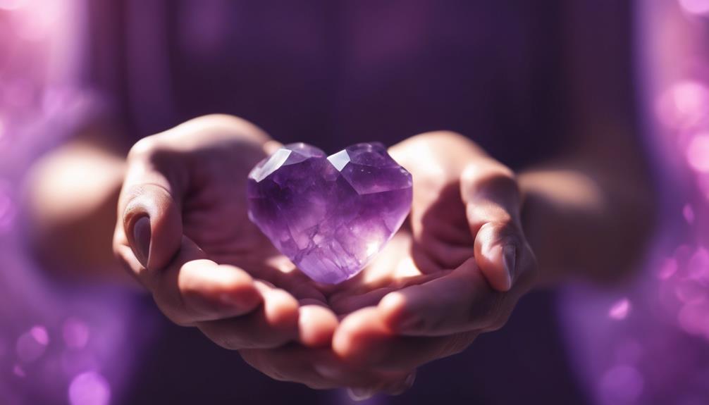 healing through purple crystals