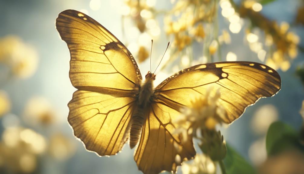 metamorphosis of yellow butterflies