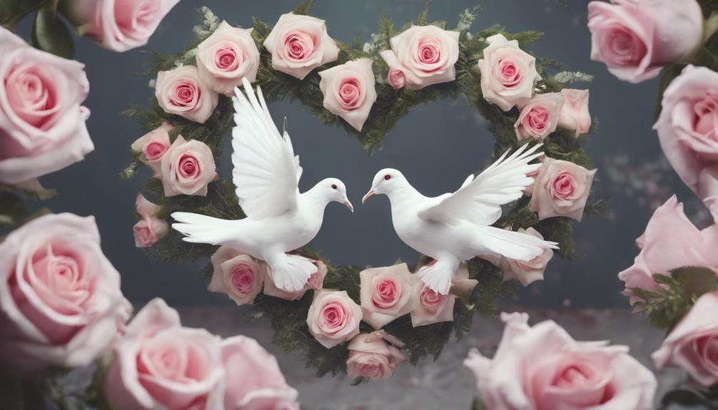 white doves represent love