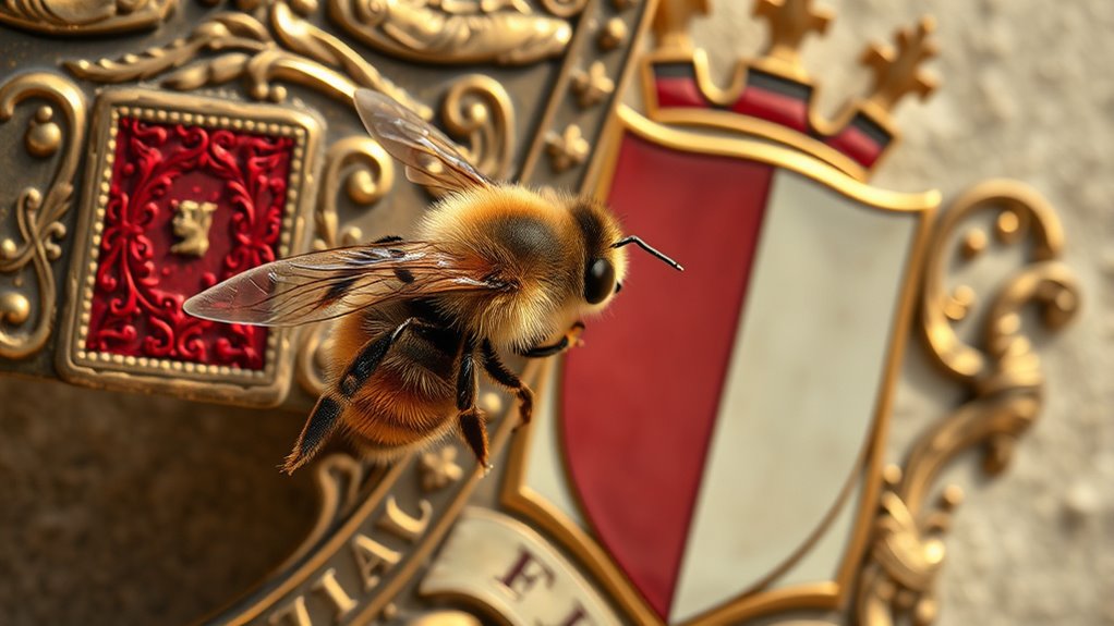 bees symbolize heraldic honor