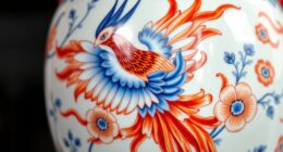 phoenix motif in blue