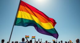 rainbow flag promotes equality