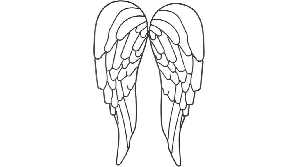 25 inch metal angel wings