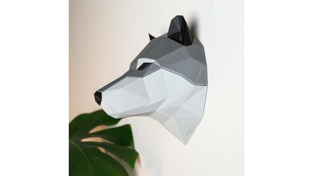 3d wolf wall sculpture