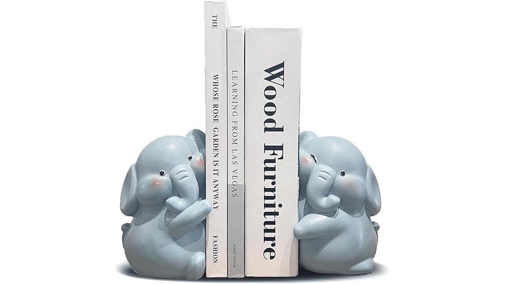 adorable elephant bookends