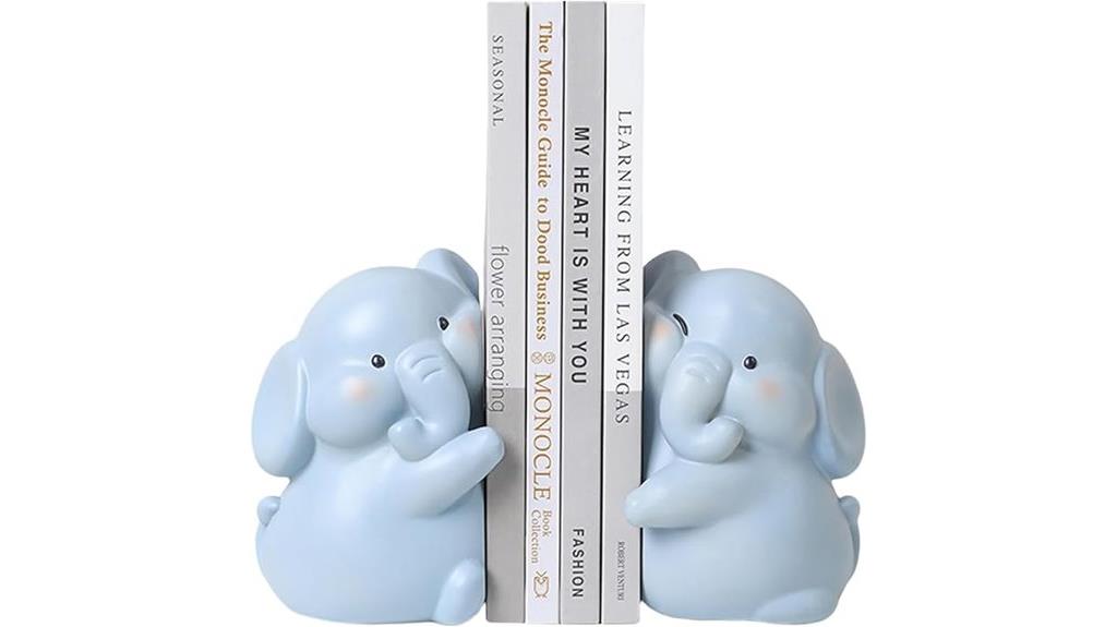 adorable elephant bookends