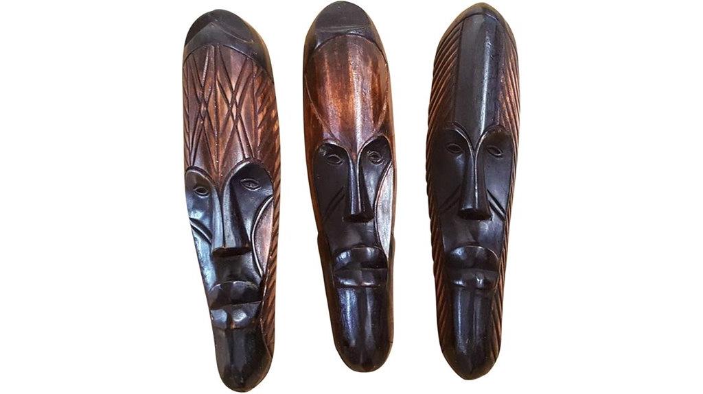 african wall mask set