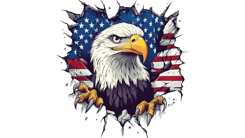 american eagle flag decal