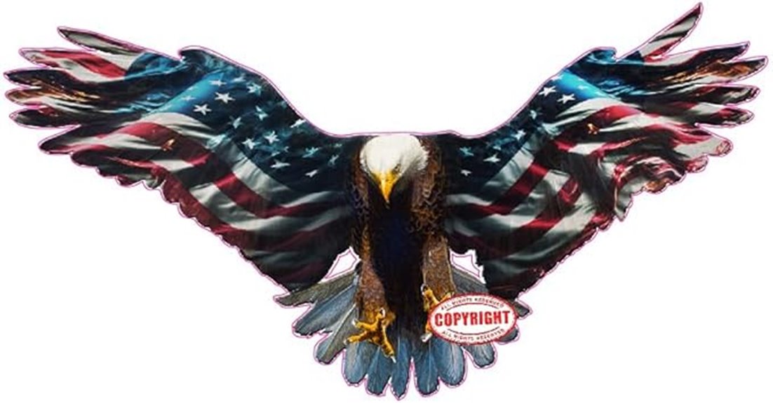 american flag eagle decal
