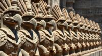 ancient mesoamerican eagle statues