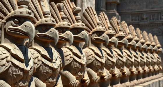 ancient mesoamerican eagle statues