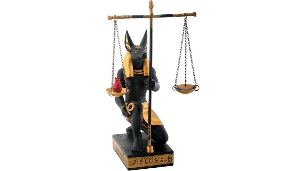 anubis justice scale figurine