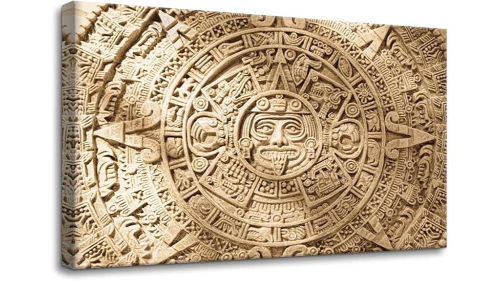 aztec calendar wall art