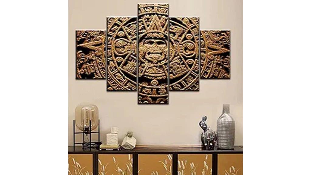 aztec calendar wall poster
