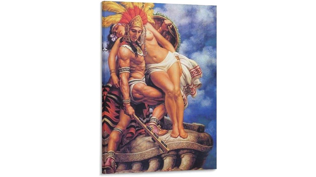 aztec warriors wall art
