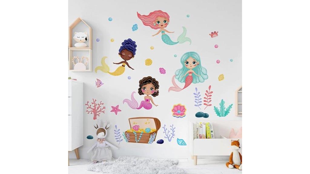 baby mermaid wall decals