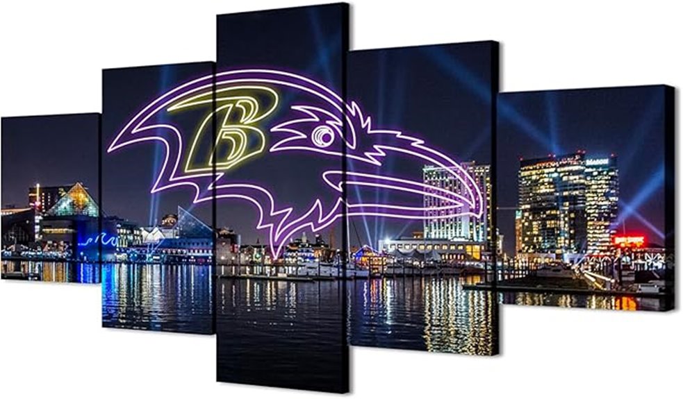 baltimore ravens neon poster