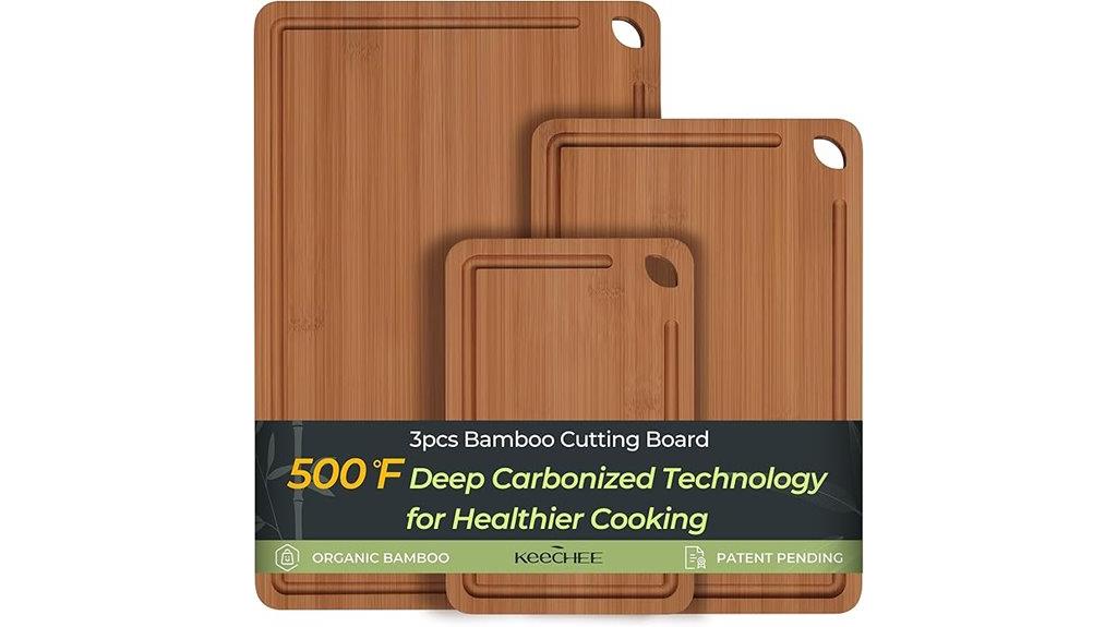 bamboo board with grooves