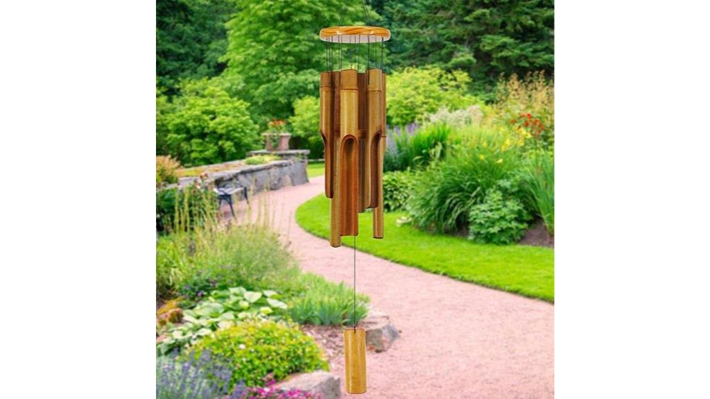 bamboo outdoor garden chimes