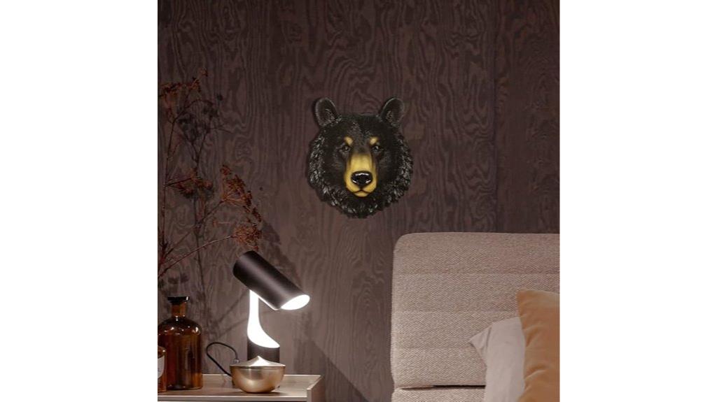 black bear wall sculpture