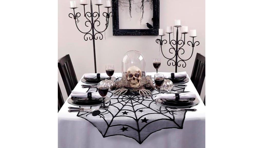 black halloween lace tablecloth