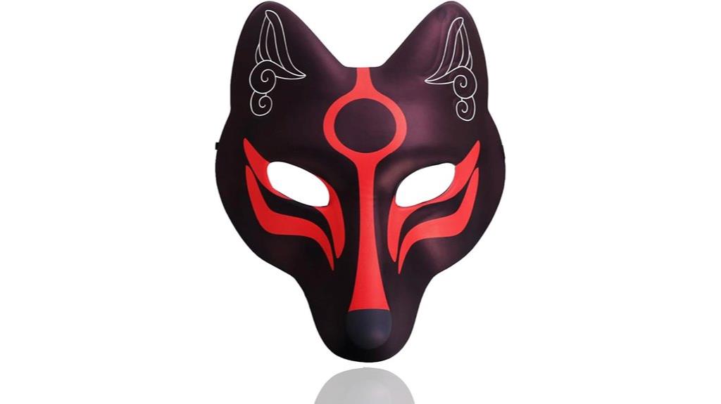 black kabuki fox mask