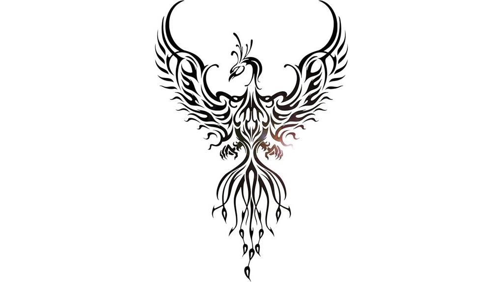 black phoenix bird sticker