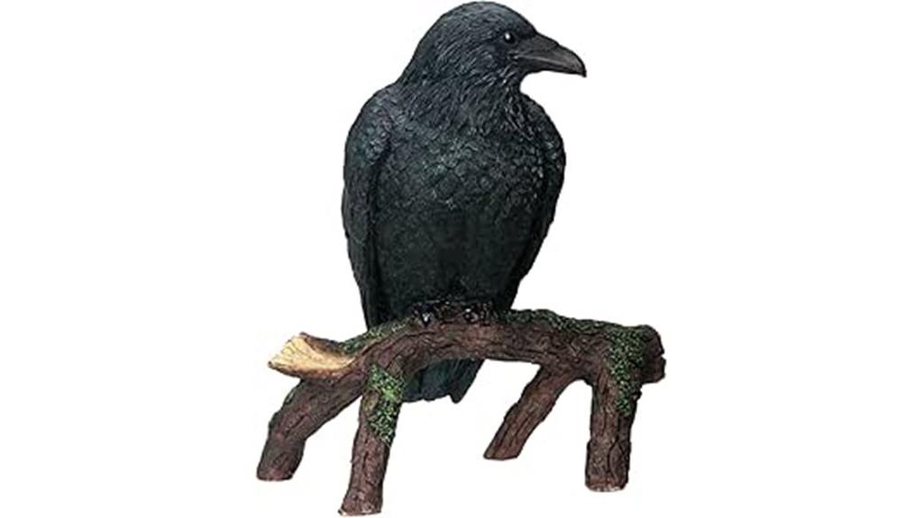 black raven bird figurine
