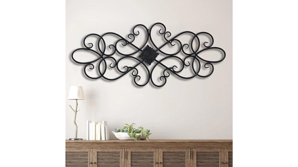 black wrought iron wall art