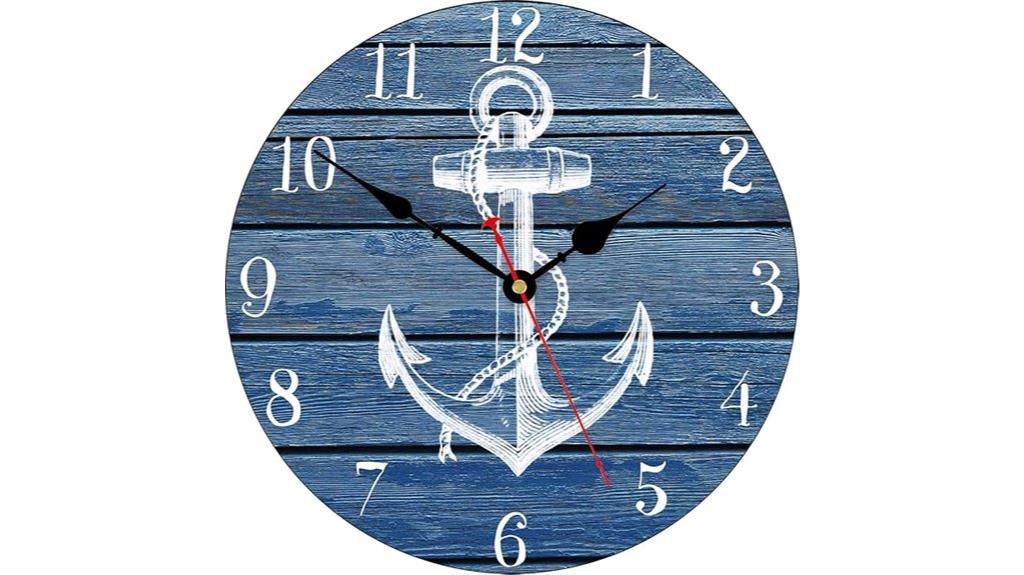 blue 8 inch wall clock