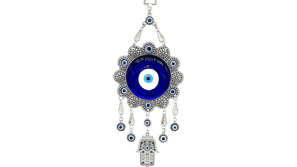 blue evil eye hamsa decor