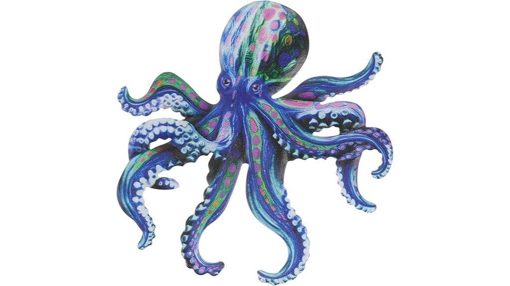 blue iron octopus wall art