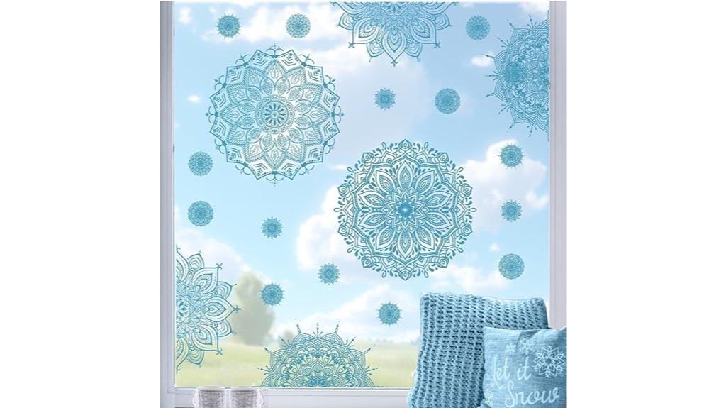 blue mandala window decorations