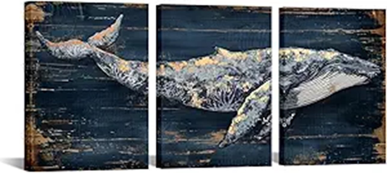 blue whale wall art