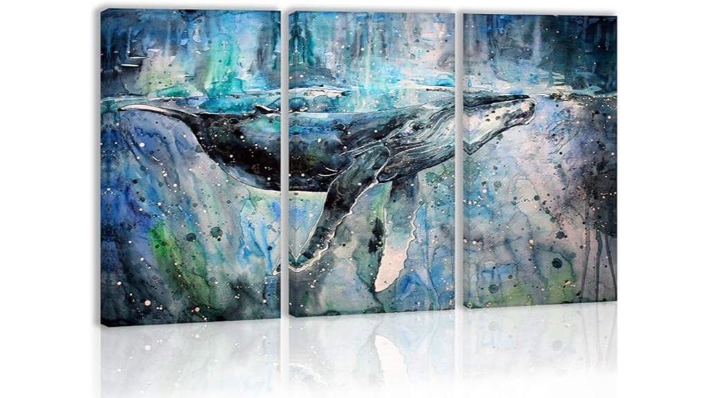 blue whale wall art