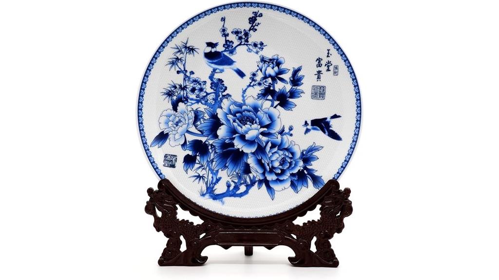 blue white porcelain plate