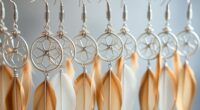 boho feather earrings collection