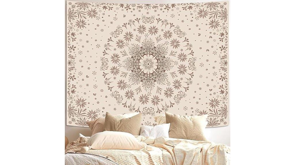boho floral mandala tapestry
