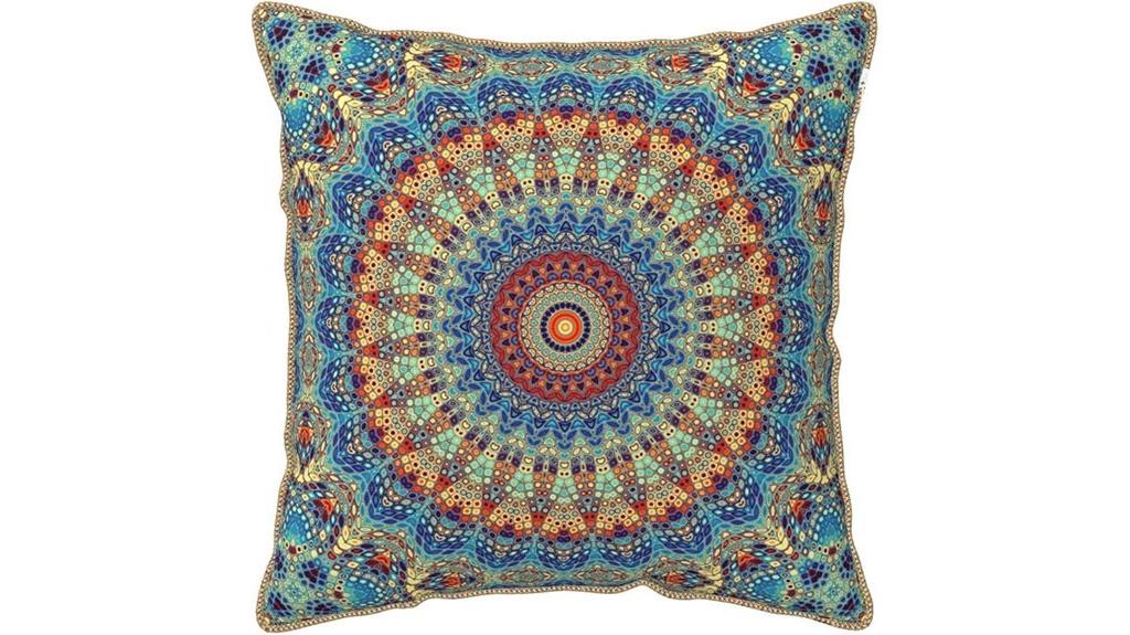 boho floral velvet pillow