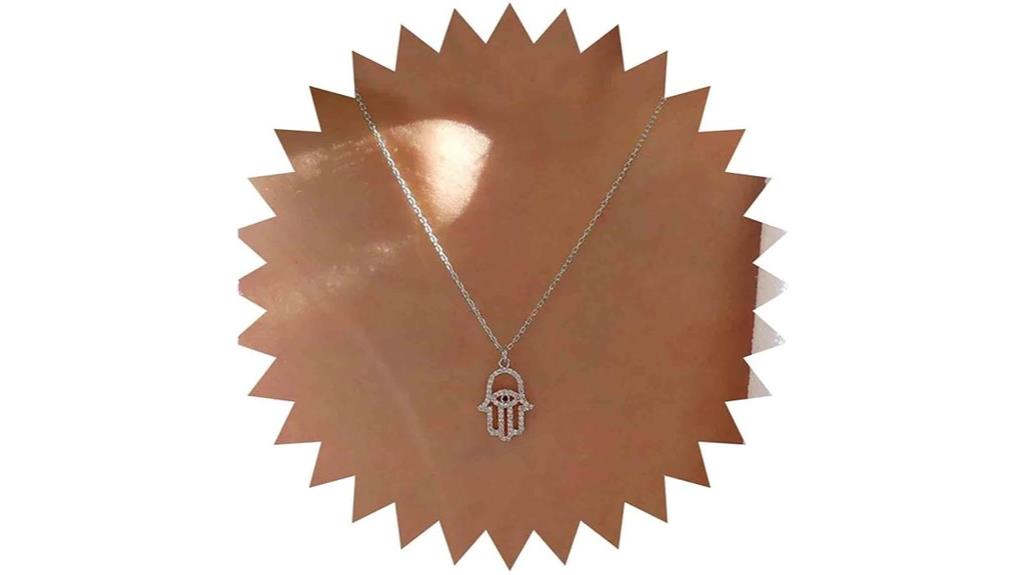 boho hamsa hand necklace