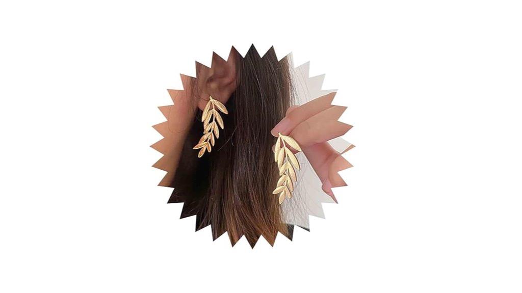 boho leaf earrings