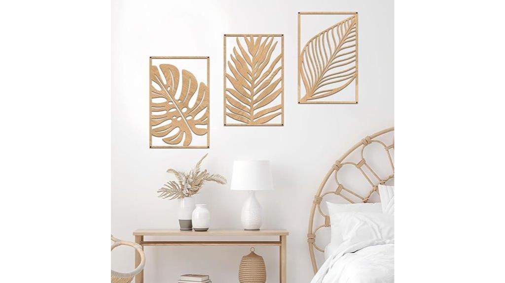 boho leaf wall art