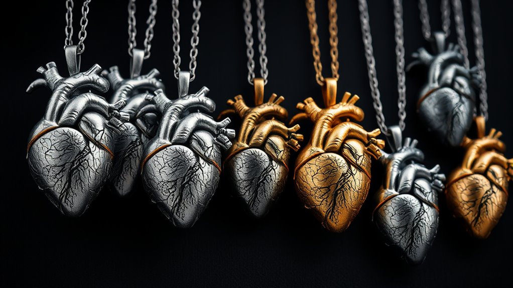 bold heart symbolic jewelry