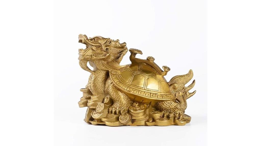 brass dragon turtle statue