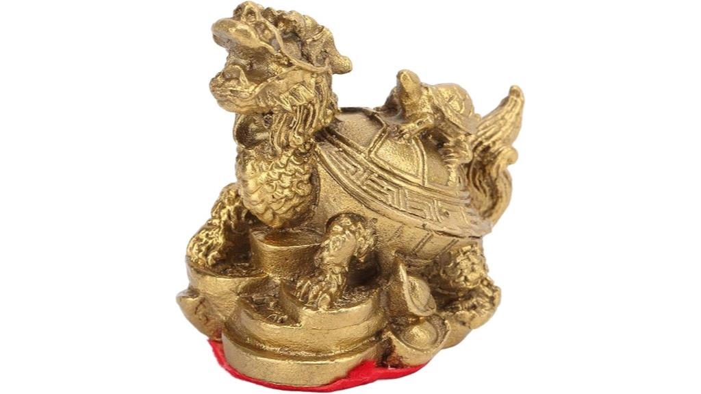 brass dragon turtle statue