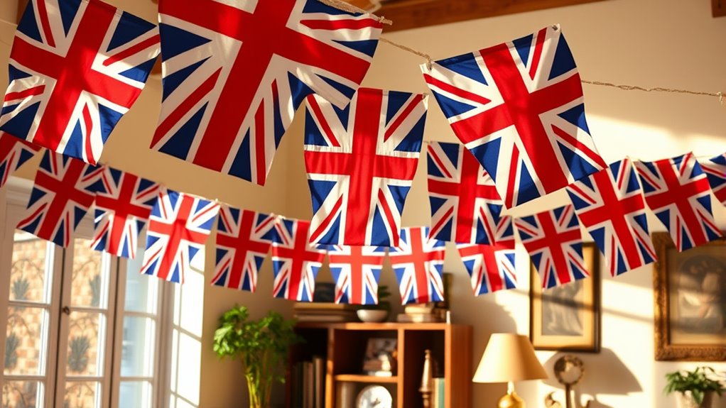 british themed fabric buntings